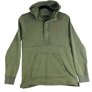 ROARK Men's Green Pullover Long Sleeve Zip Up Cotton Sweater Hoodie M Medium